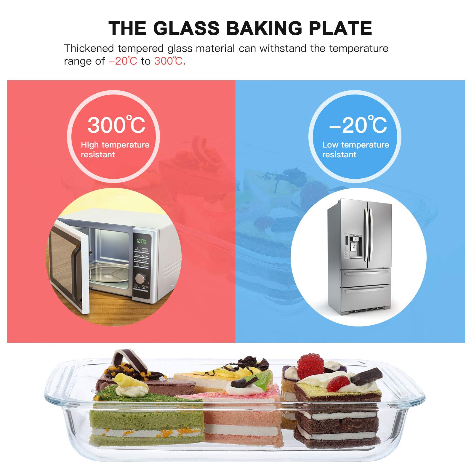 DOITOOL 9-Inch Transparent Glass Pie Pan - Portable Baking Dish for Pies, Quiches & Desserts - Durable & Heat-Resistant Bakeware for Home & Professional Use - Perfect for Thanksgiving, Christmas & Holiday Baking