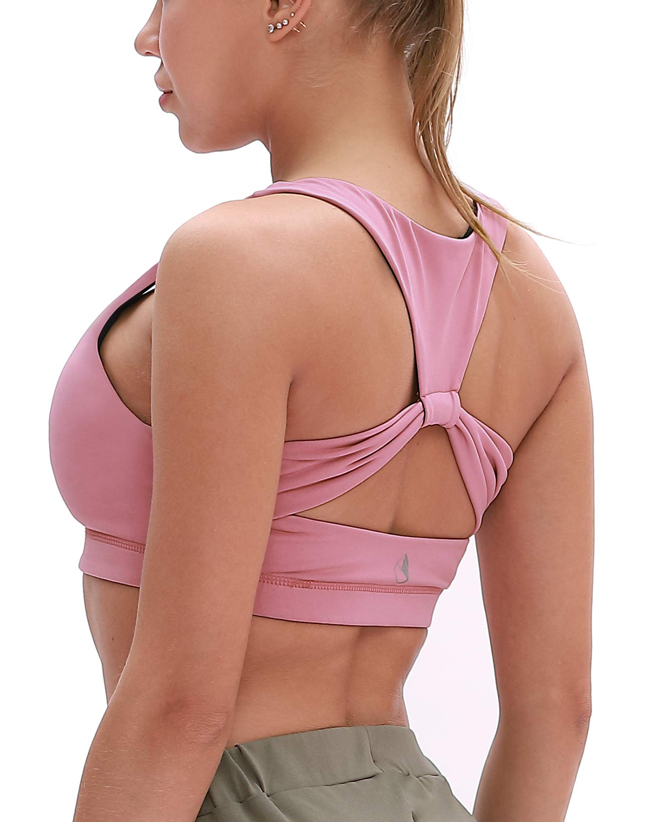 Icyzone Women's Workout Sports Bras - High Support Fitness Athletic Running Yoga Tops for Active Lifestyles & Gym Training