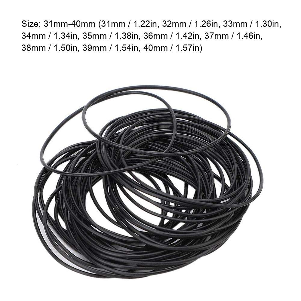 0.7mm Rubber Watch Back Cover Seal Gaskets Kit - 500pcs in 10 Sizes for Watch Repair & Maintenance - Perfect for Rolex, Omega, Seiko Watch Battery Replacement & Waterproofing