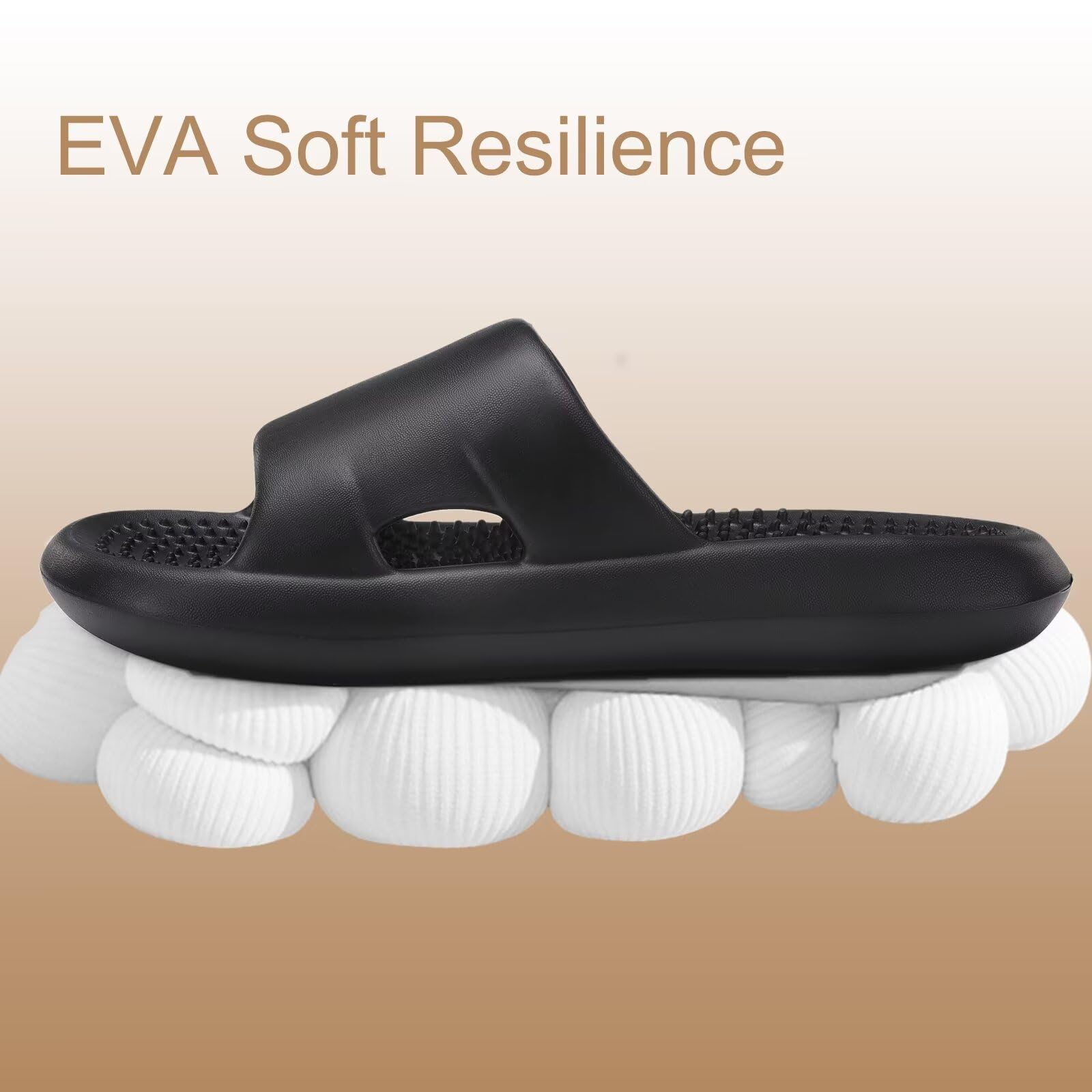 NineCiFun Massage Slippers for Men & Women - Non-Slip Shower Shoes, Indoor Bedroom Sandals, Pool & Spa Footwear - Relaxing Massage for Home, Hotel, and Gym Use