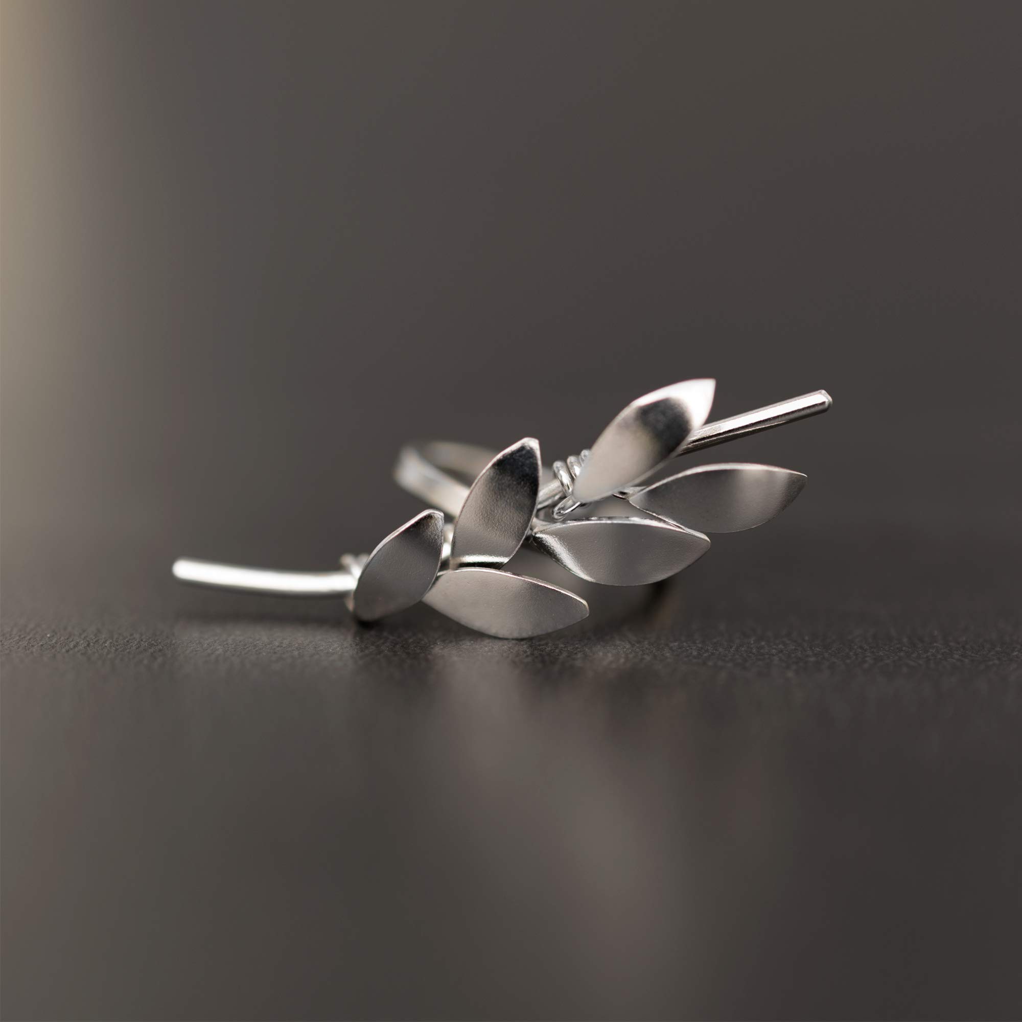 Elegant Sterling Silver Olive Leaf Ring for Women - Greek Jewelry, Unique Statement Ring, Unusual Gift for Mother's Day | Perfect for Weddings, Date Nights & Special Occasions
