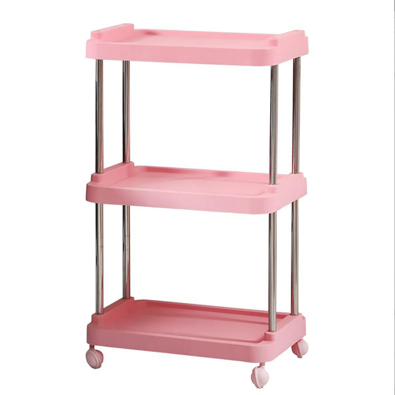 3-Tier Rolling Utility Cart with Wheels - Multifunctional Storage Organizer for Kitchen, Bathroom, Office & Home Organization - Compact & Space-Saving Mobile Cart (1-Pack)