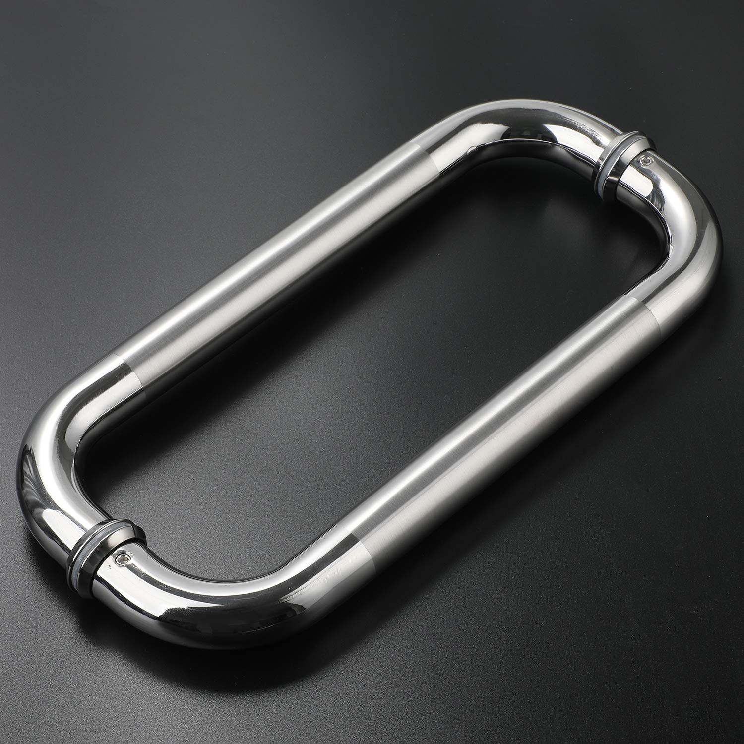 12 Inch Stainless Steel Shower Door Handle - Back to Back Design for Bathroom Glass Door - Perfect for Modern Showers & Bathroom Upgrades