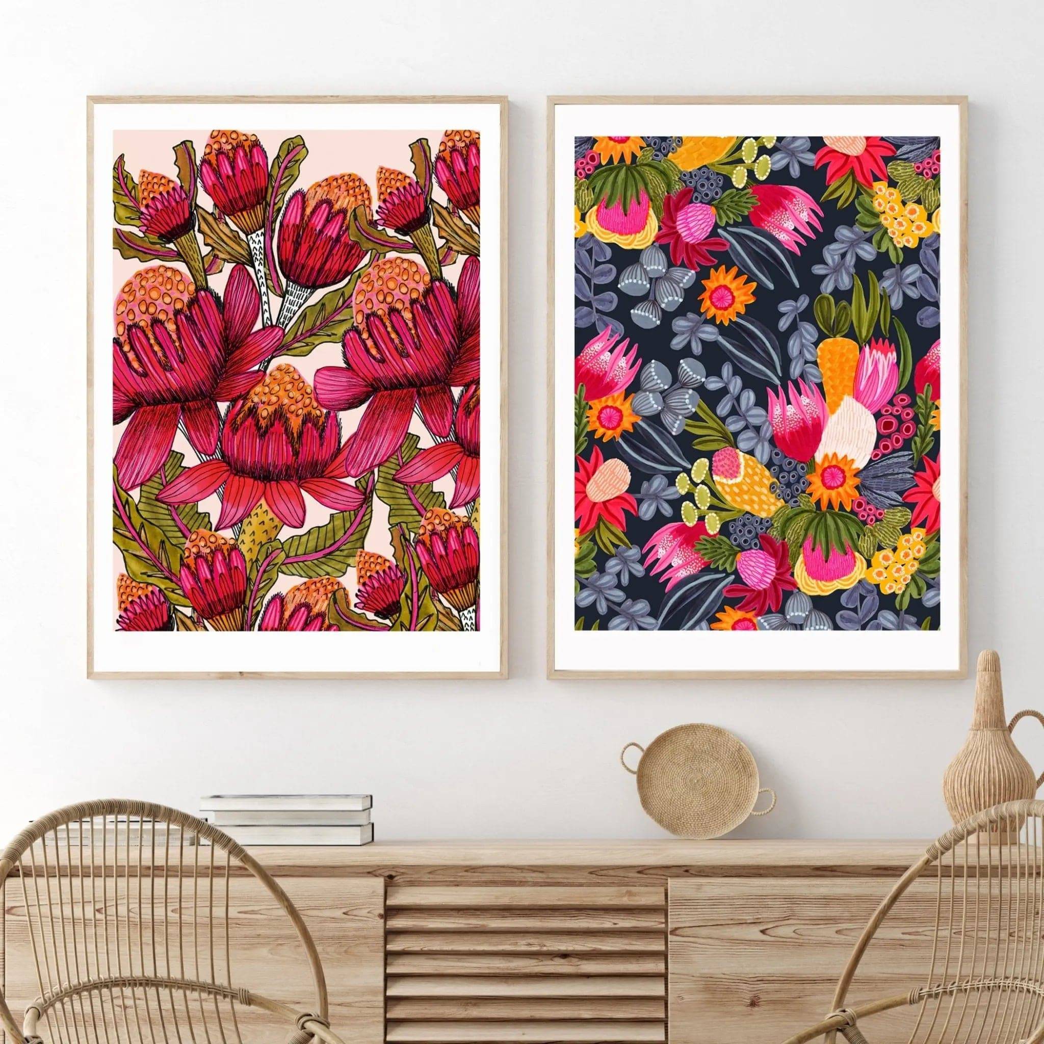 Australian Flora Botanical Wall Art Prints - Premium Nature Decor for Home & Office | Perfect for Living Room, Bedroom & Office Spaces