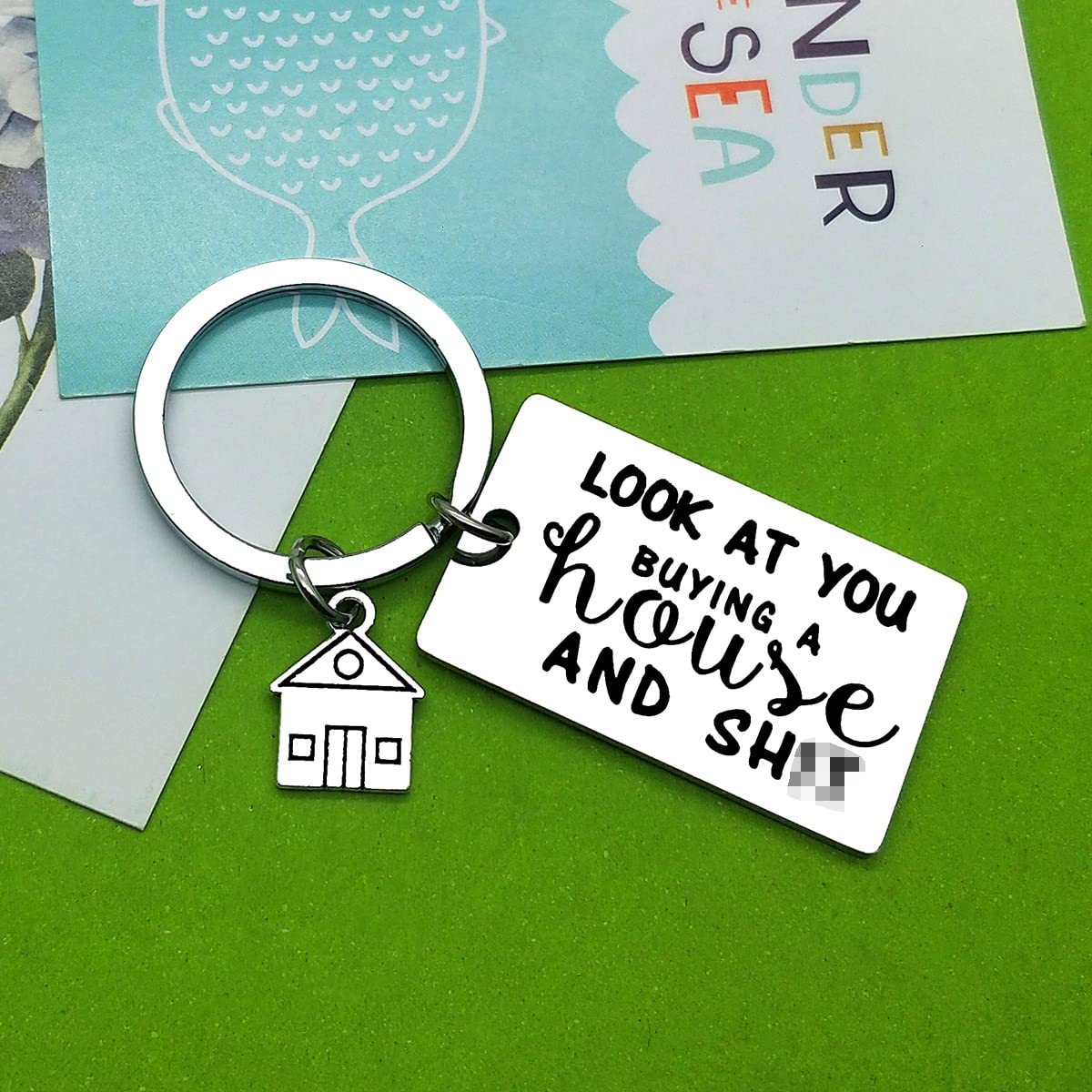 Baipilu New Home Keychain - First Home Gift & Housewarming Present for Realtor Closing, Moving in Key Ring Jewelry - Perfect for New Homeowners & Housewarming Parties