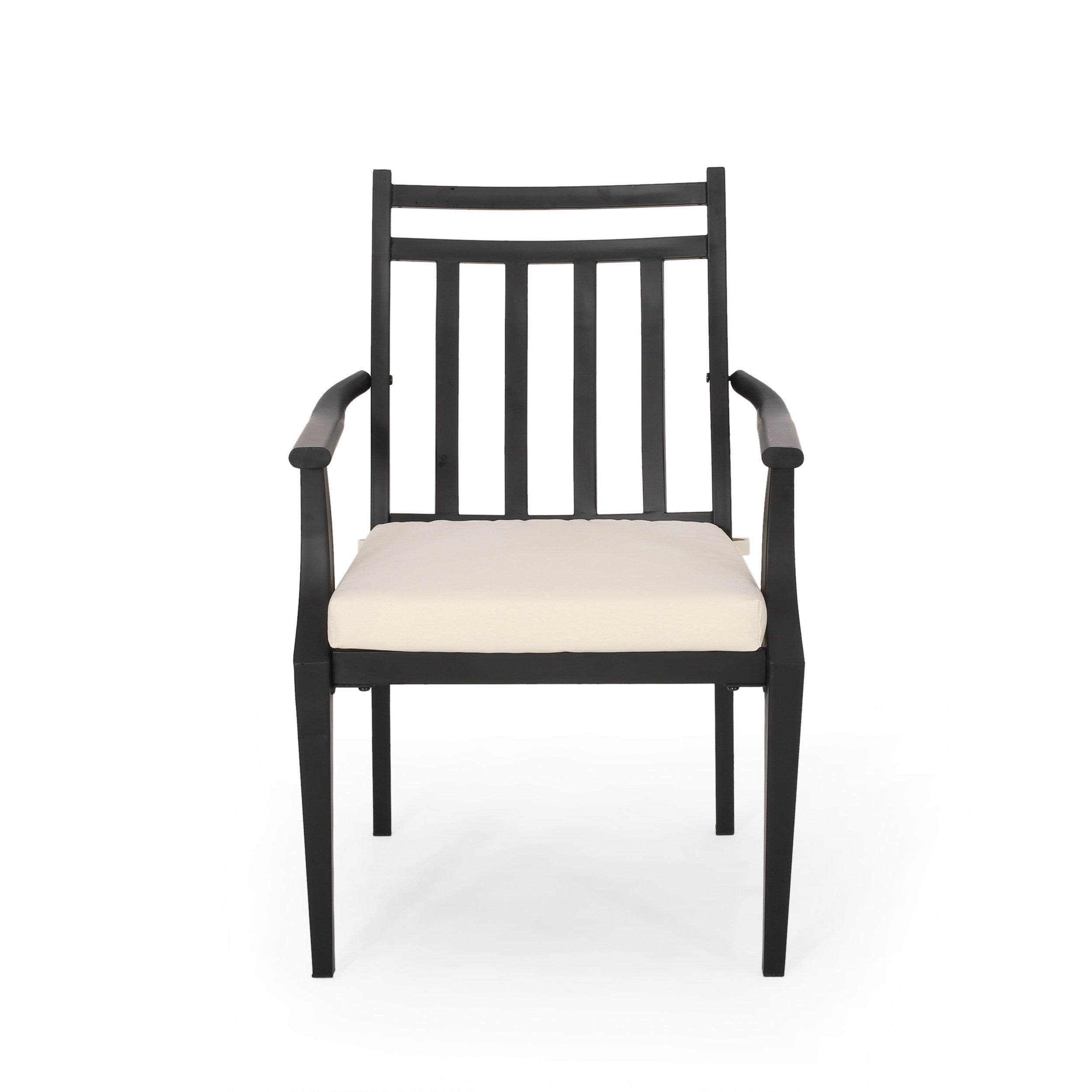 DELMAR 3-Piece Outdoor Metal Bistro Set - Patio Dining Table and Chairs for Garden, Balcony & Backyard - Rust-Resistant Steel Cafe Set for Coffee, Tea & Relaxing Outdoors