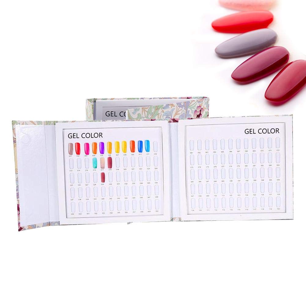 Professional 2-Book Nail Polish Color Chart Display - Gel Polish Swatch Book for Nail Art Equipment & Salon Use - Perfect for Nail Technicians, DIY Manicures, and Salon Color Selection (#01)