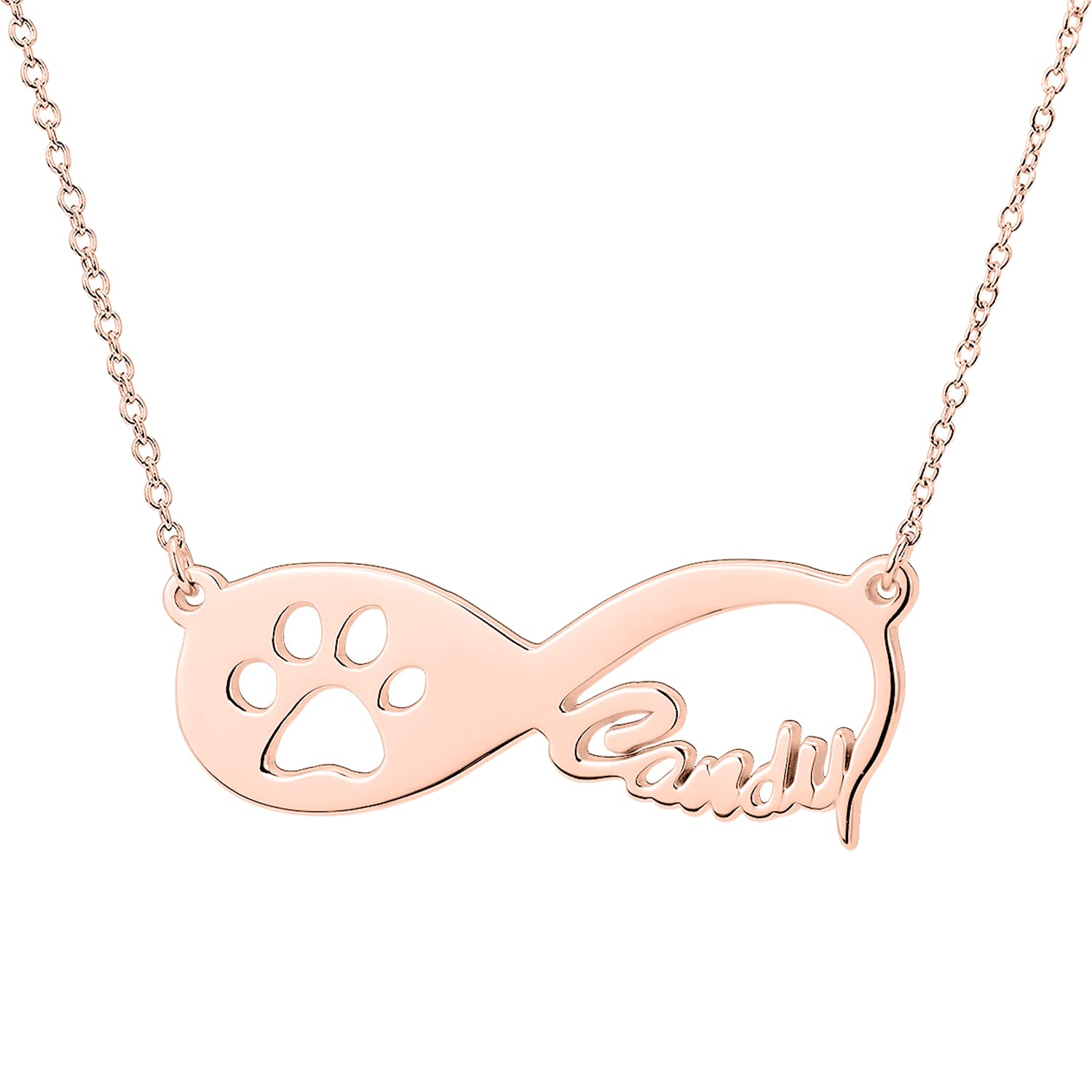 Personalized Infinity Necklace for Women - 925 Sterling Silver Custom Name Necklace Gift - Romantic Anniversary, Birthday & Valentine's Day Jewelry Present