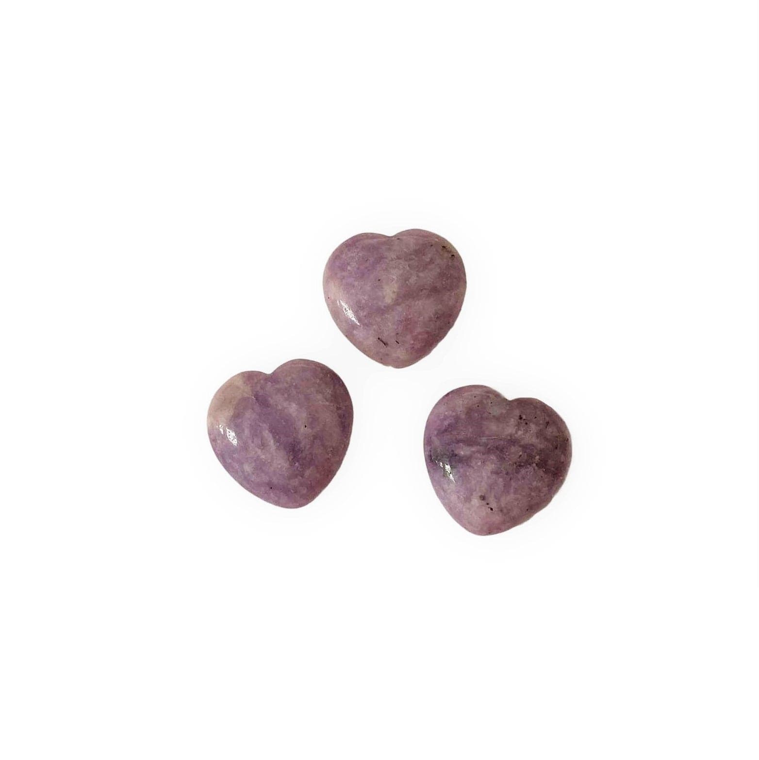 Lepidolite Puff Heart Crystal - Natural Stress Relief Stone for Anxiety & Emotional Healing | Meditation, Reiki, Home Decor, Jewelry Making