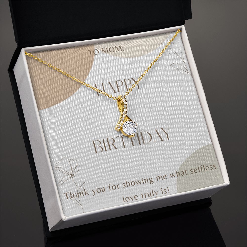 Happy Birthday Mom Jewelry - Sterling Silver Heart Necklace Gift for Mother's Birthday, Anniversary, Christmas | Perfect for Gifting, Special Occasions & Everyday Wear