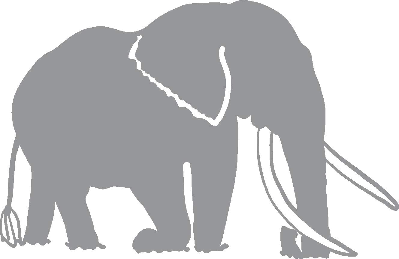 5 Inch Elephant Vinyl Decal - Premium 2.5mil Thick Outdoor-Grade Sticker for Cars, Trucks, Windows, Laptops & Tablets - Durable Gray Decorative Sticker - Perfect for Vehicle Customization, Home Decor & Personalizing Electronics