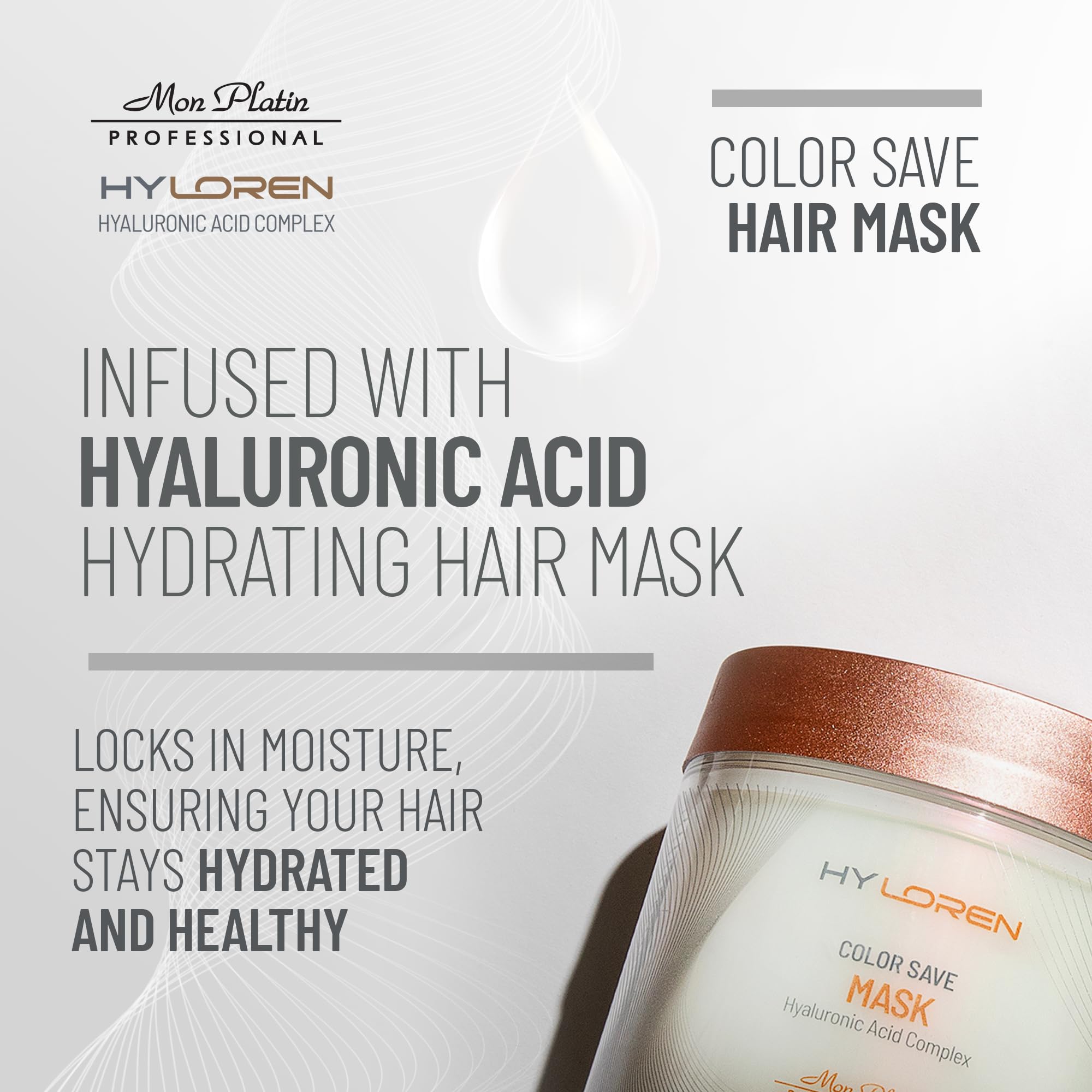 Mon Platin Professional HY LOREN Sulfate-Free Conditioner 500ml - Hydrating & Repairing Hair Treatment for Men & Women - Perfect for Damaged, Dry & Color-Treated Hair at Home or Salon