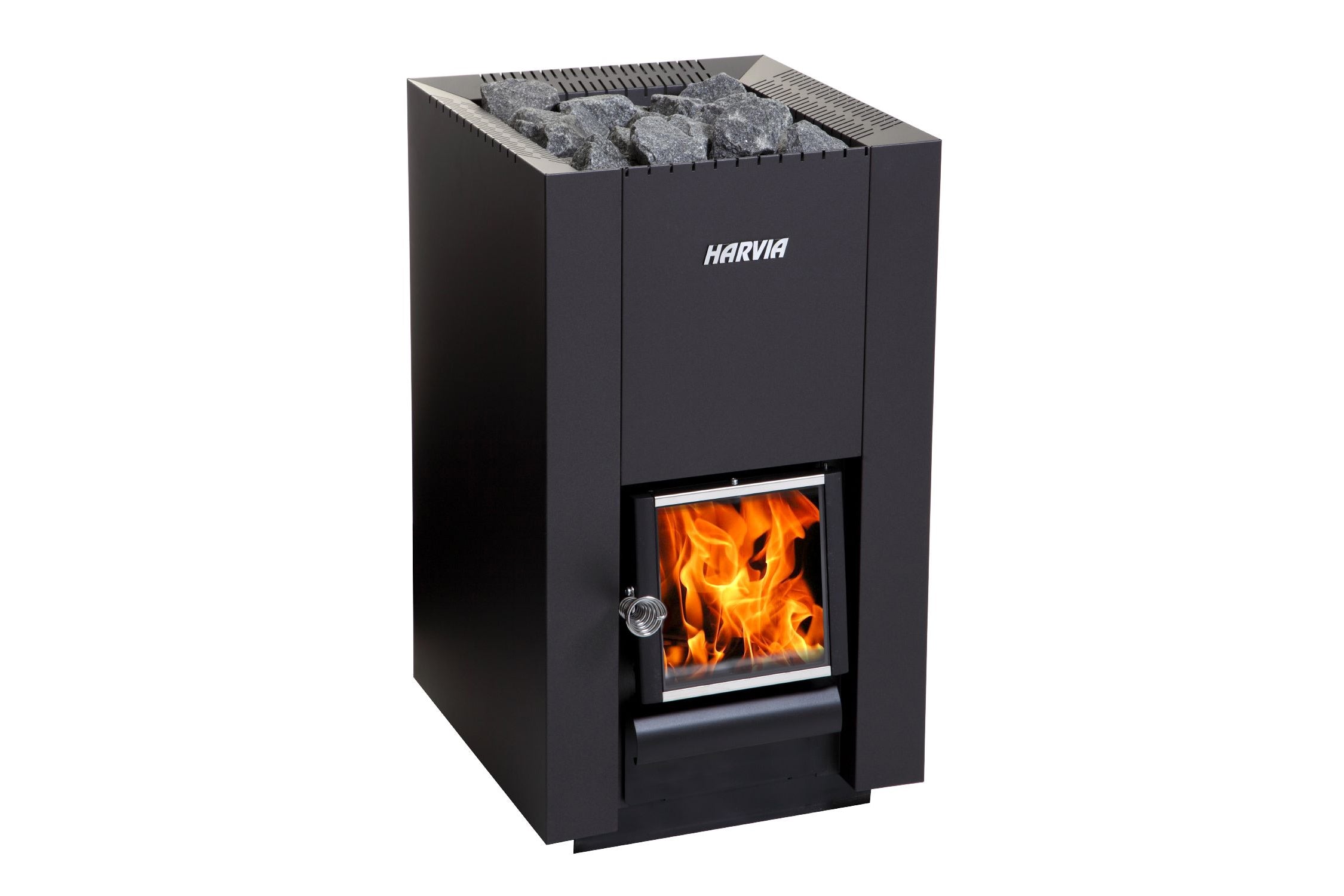 Harvia Linear 16 Wood Burning Stove Heater - Black Outdoor Sauna Stove for Home, Cabin & Backyard - Efficient Heating Solution for Cold Weather