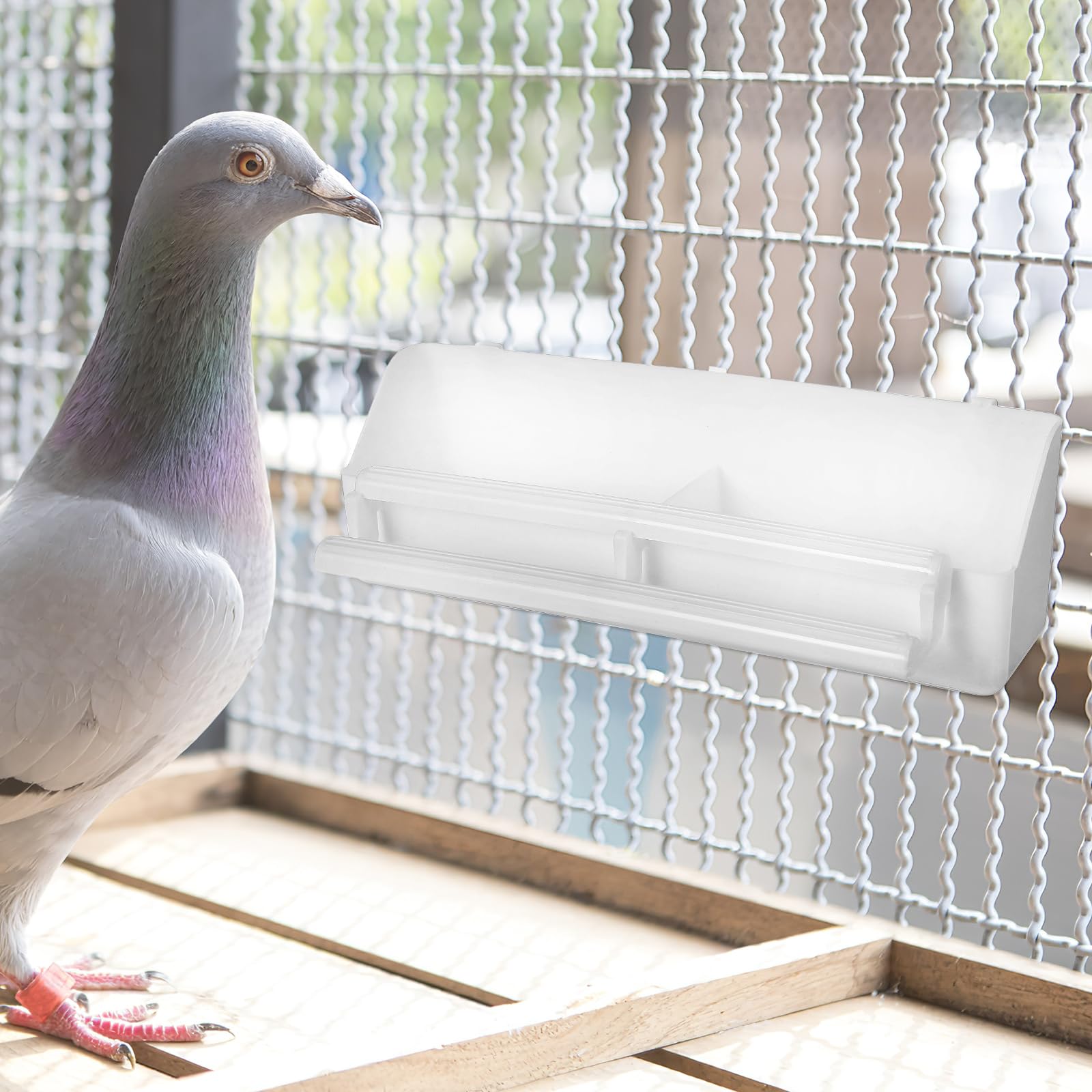 GANAZONO 2 Pack Hanging Bird Water Dispenser & Food Feeder for Cage - Durable Bird Food Bowl Cups with Spoon - Perfect for Parakeets, Canaries & Small Birds - Easy to Clean & Refill for Daily Bird Care