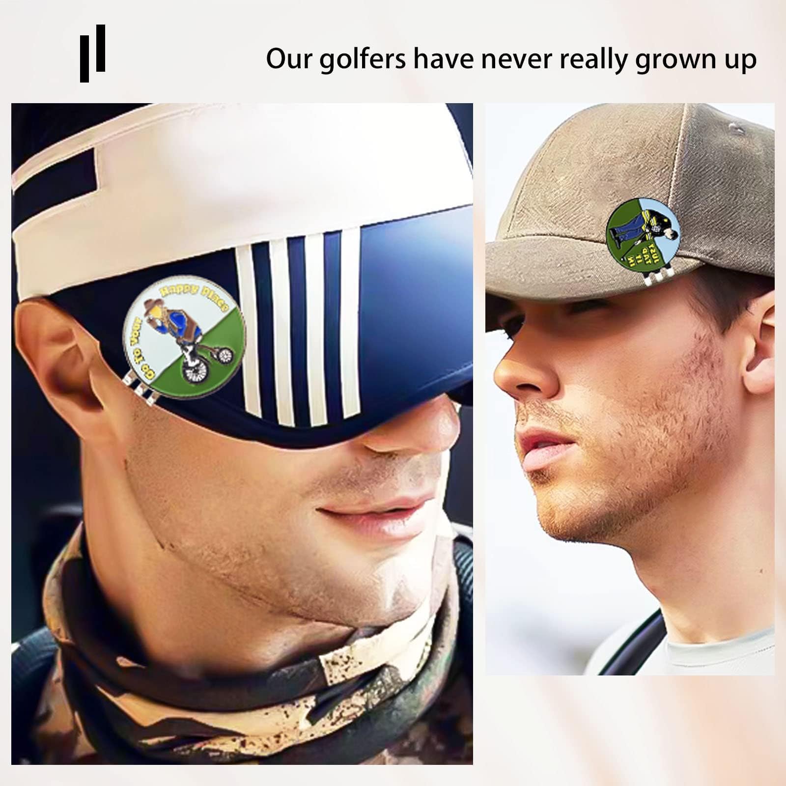 Funny Magnetic Golf Ball Marker Set of 2 with Hat Clip - Perfect Golf Gifts for Men & Women - Ideal for Golf Tournaments, Practice Rounds & Golf Lovers Accessories