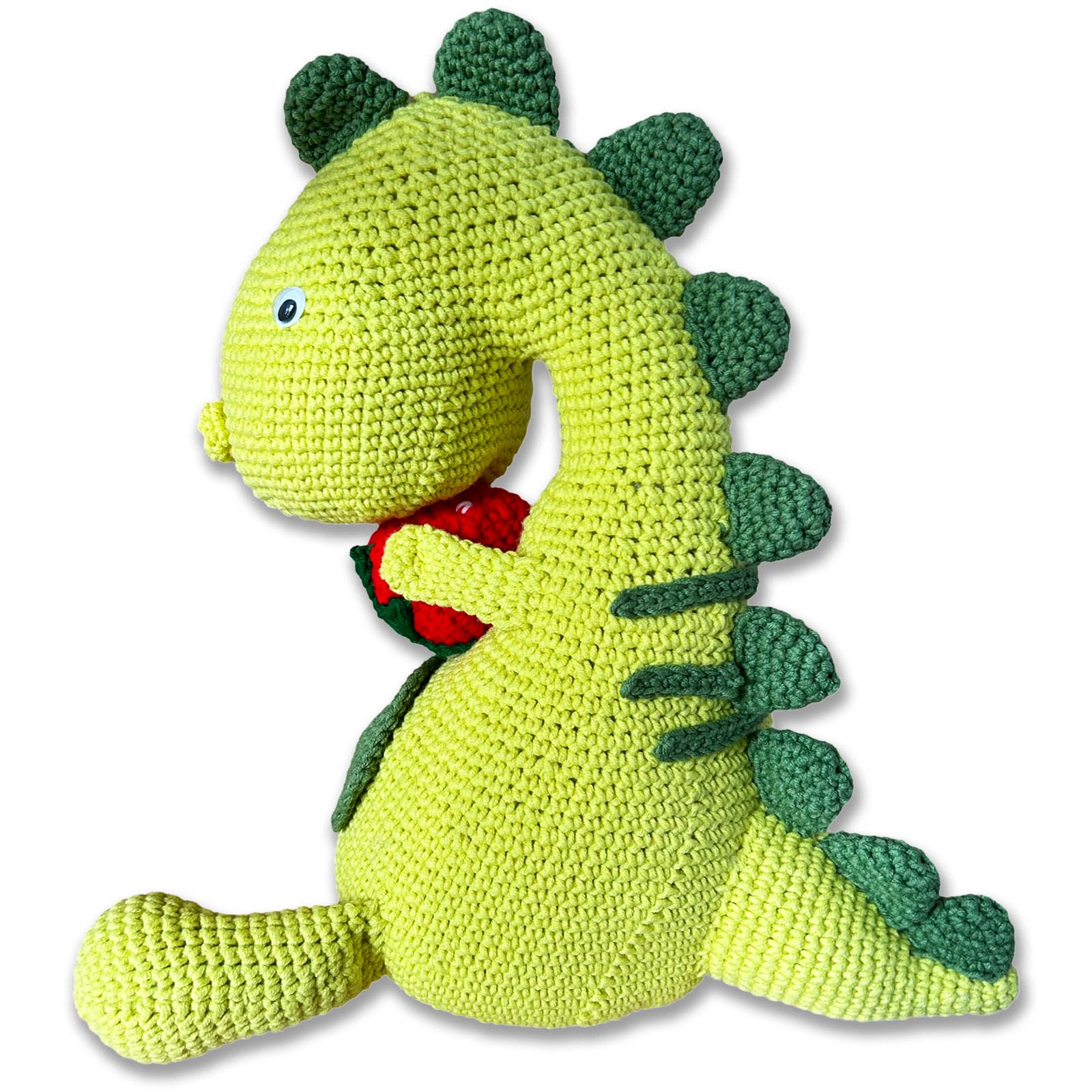 Handmade Crochet Dinosaur Doll - Emotional Support Gift for Birthday & Christmas - Party Decor