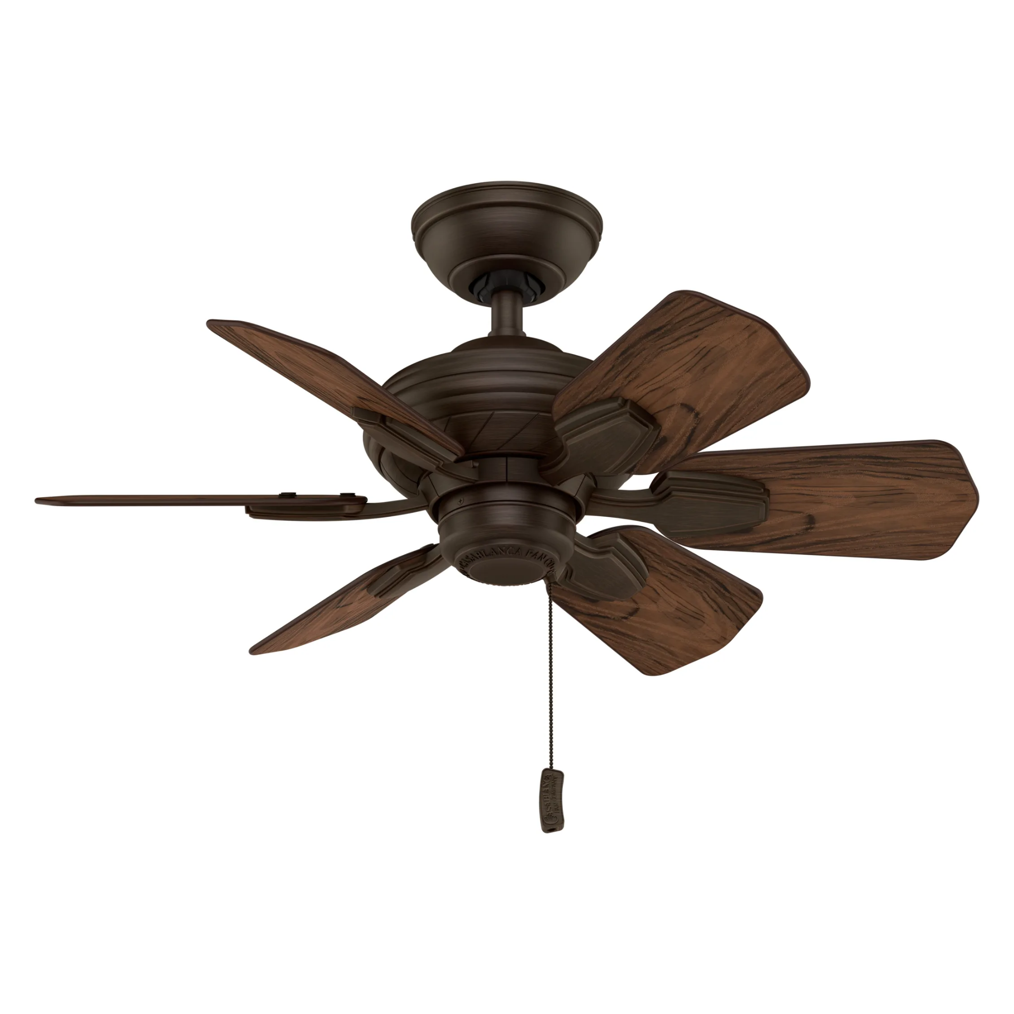 Casablanca Wailea 31 Inch Outdoor Ceiling Fan with Brushed Cocoa/Dark Walnut Blades - Perfect for Patio, Deck, and Covered Porch Cooling