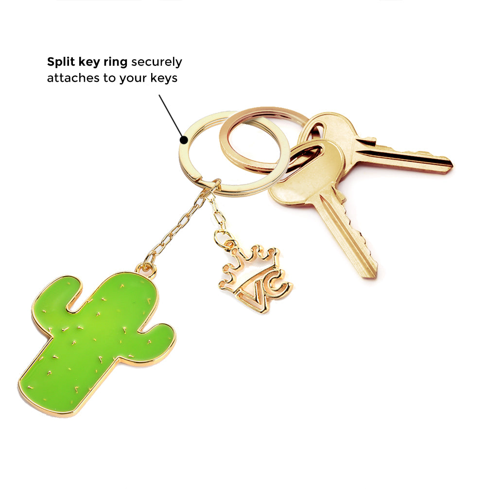Cactus Keychain - Cute Succulent Keyring for Women & Men, Durable Car Keys Accessories - Perfect for Gifts, Home Decor, and Travel Essentials