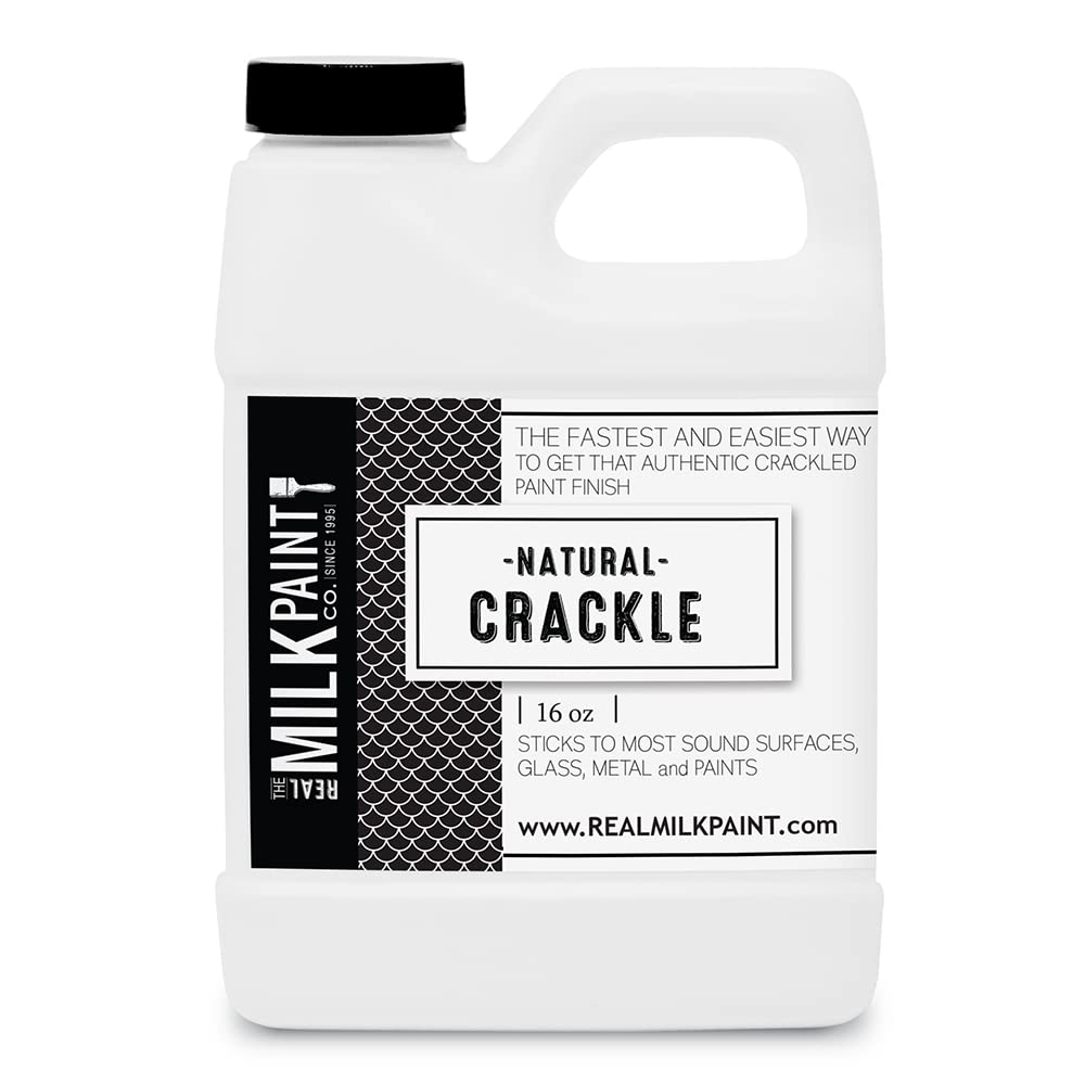 Real Milk Paint - Water-Based Crackle Finish for Wood & Drywall - 16 oz | Perfect for DIY Furniture Restoration, Home Decor & Vintage Style Projects
