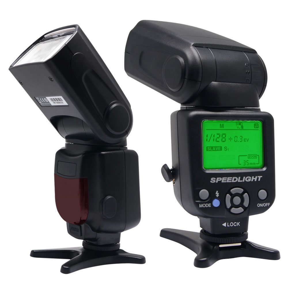 Professional VD-930 Universal Manual Speedlite Flash for Canon Nikon Panasonic Olympus Fujifilm Pentax DSLR Cameras - Hot Shoe Compatible with LCD Display - Perfect for Portrait, Wedding & Studio Photography