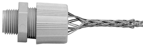 Leviton L7521 Strain Relief Cord Connector - Nylon Sealed for 0.187-0.250 Inch Cables | Weatherproof Electrical Protection for Outdoor Lights, Pumps & Power Tools