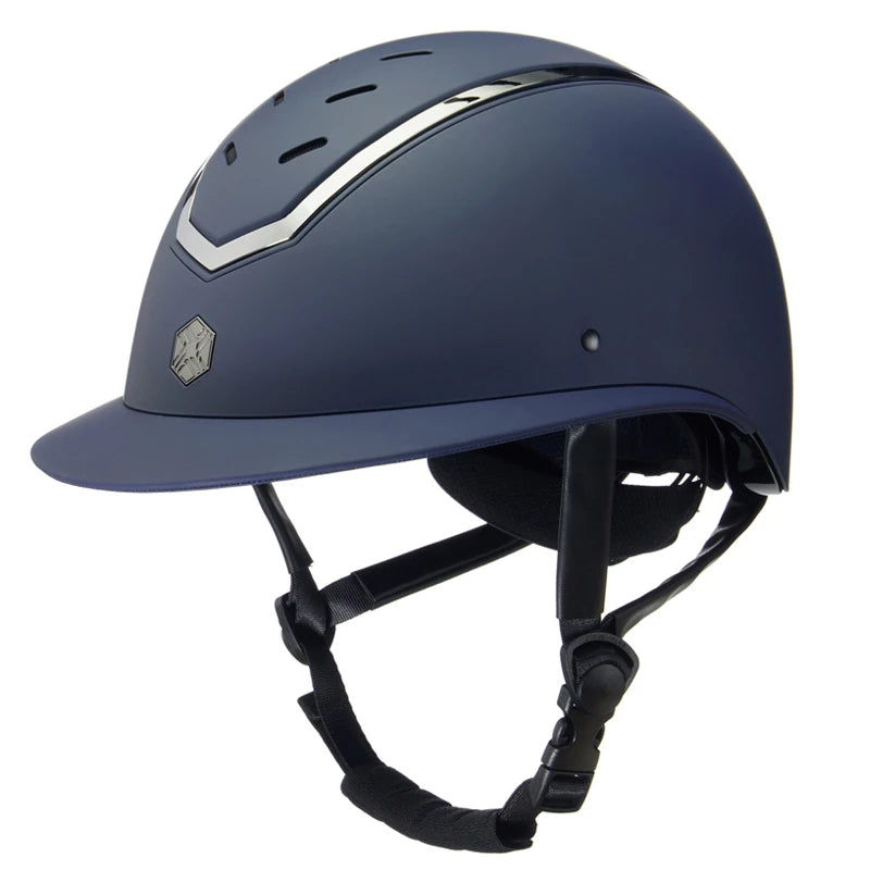 Charles Owen Kylo Equestrian Helmet - Matte Black Wide Brim Riding Hat for Horseback Riding & Show Jumping | Safety Certified for Adults & Teens