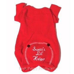 Christmas Dog Pajamas - Santa's Little Helper Outfit for Pets | Cozy Holiday Pajama Set for Dogs | Perfect for Christmas Photos & Family Gatherings