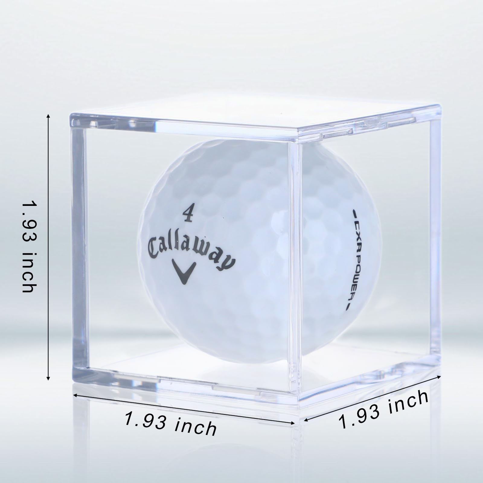 20-Pack Clear Acrylic Golf Ball Display Case with UV Protection - Square Golf Ball Holder Cube for Collectibles & Storage - Perfect for Showcasing Your Golf Ball Collection at Home or Clubhouse