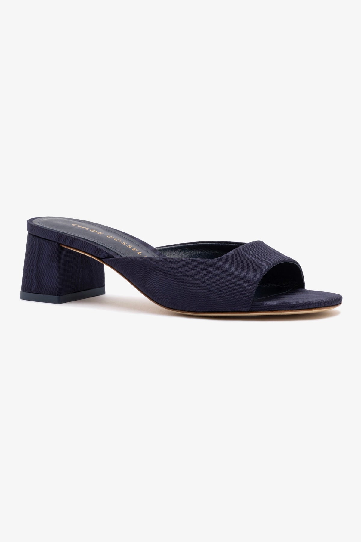 Chloe Gosselin by Larroudé Anah Mule - Navy Fabric Women's Fashion Shoes for Casual Wear & Office Outfits