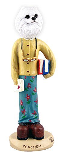 Conversation Concepts American Eskimo Miniature Teacher (Female) Doogie Collectible Figurine - Perfect for Home Decor, Gift Giving, and Collectors Display