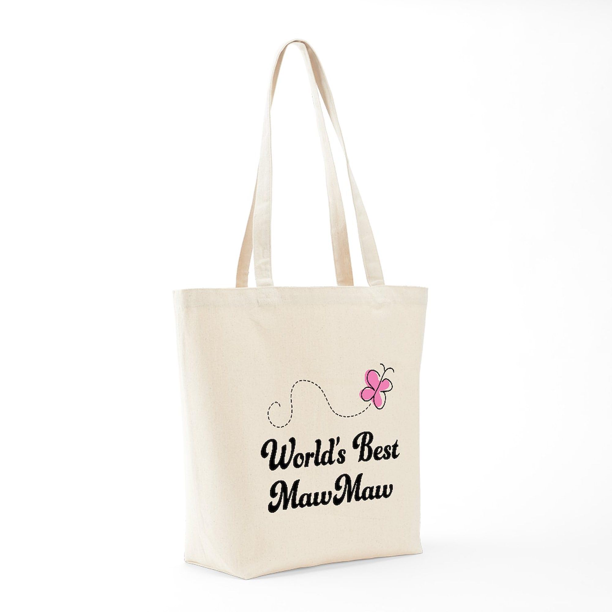 World's Best Grandma Tote Bag - Natural Canvas Reusable Shopping Bag for Groceries, Beach & Everyday Use
