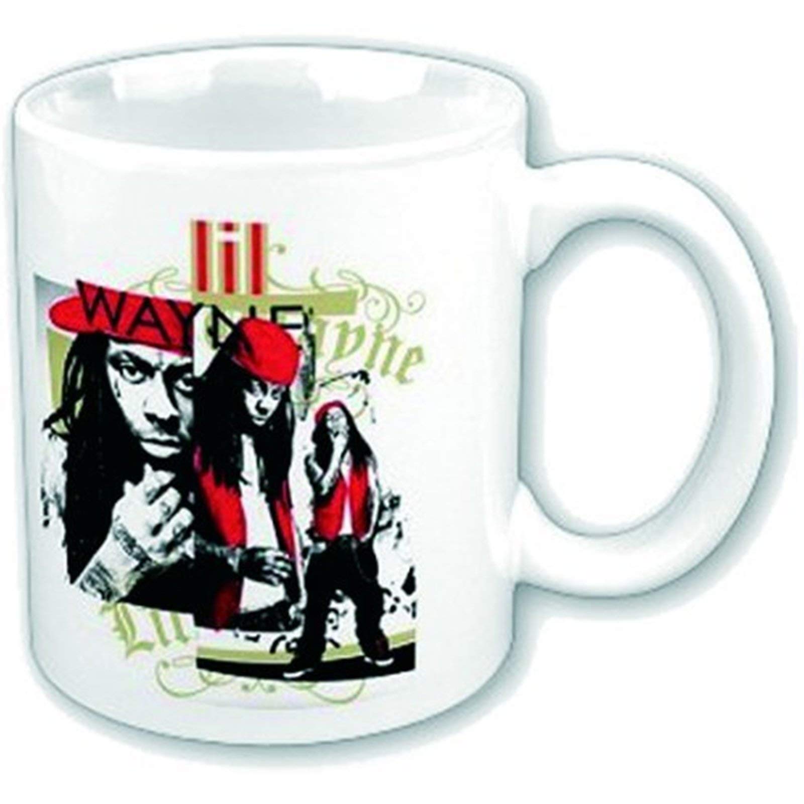 EMI - Lil Wayne Red Cap Coffee Mug | Hip Hop Fan Gift, Rapper Themed Ceramic Cup for Coffee, Tea, Hot Drinks | Perfect for Home, Office, or Music Lover Collections