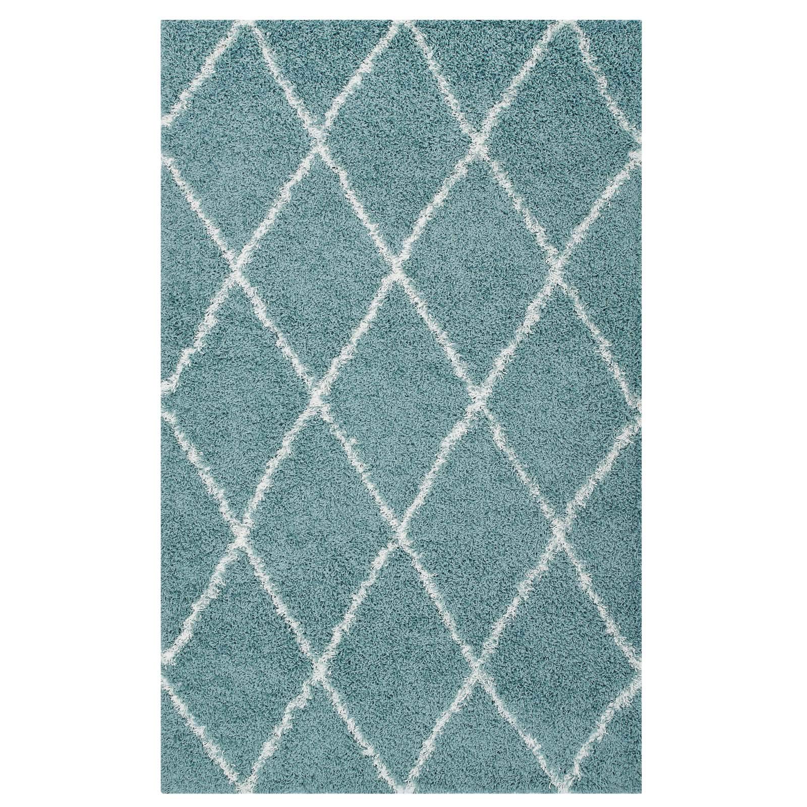 Modern Contemporary Urban Design Living Room Area Rug - Soft Fabric Floor Carpet with Multi-Blue Pattern - Perfect for Lounge, Bedroom & Home Decor