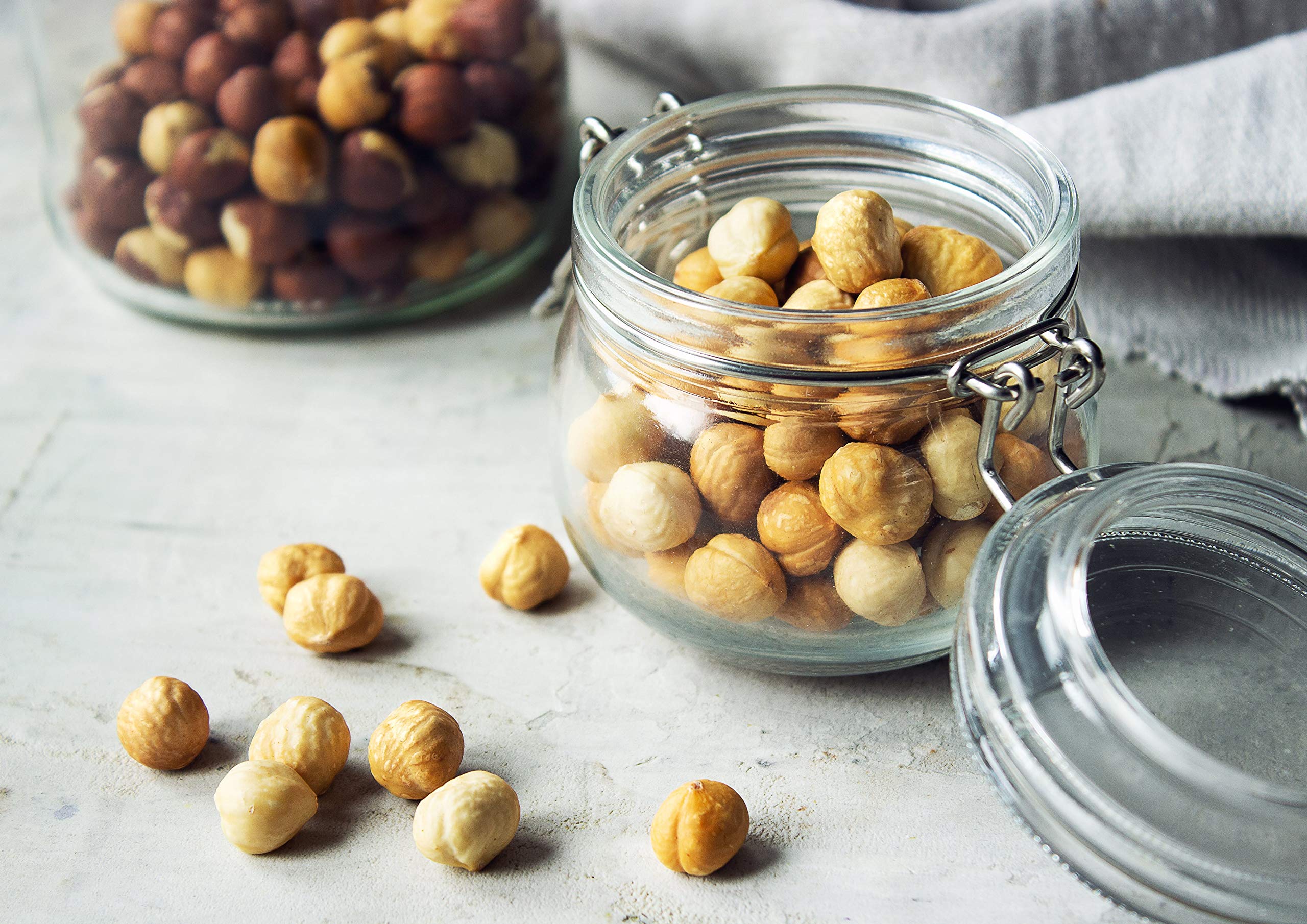 Organic Blanched Roasted Hazelnuts 8 lbs - Non-GMO, Dry Roasted, Skinless, Whole, Unsalted, Kosher, Vegan Bulk - Perfect for Keto Diet, Baking, Salads, Granola & Healthy Snacking