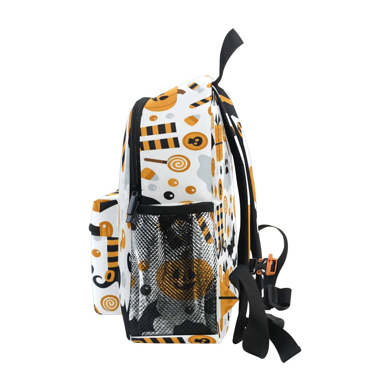 **JIPONI Halloween Toddler Backpack - Cute Cartoon Ghost Pumpkin Design for Boys & Girls, Preschool Backpack with Chest Strap & Pockets - Perfect for Trick-or-Treating, School, Daycare & Travel**