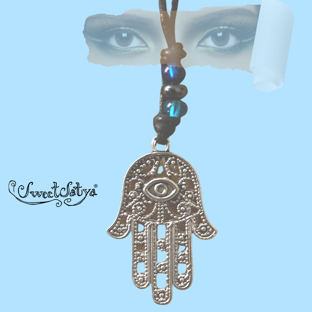 Hamsa Hand Charm with Czech Glass Beads - Spiritual Protection Jewelry for Necklace, Bracelet & Keychain - Perfect for Meditation, Yoga & Boho Fashion Accessories