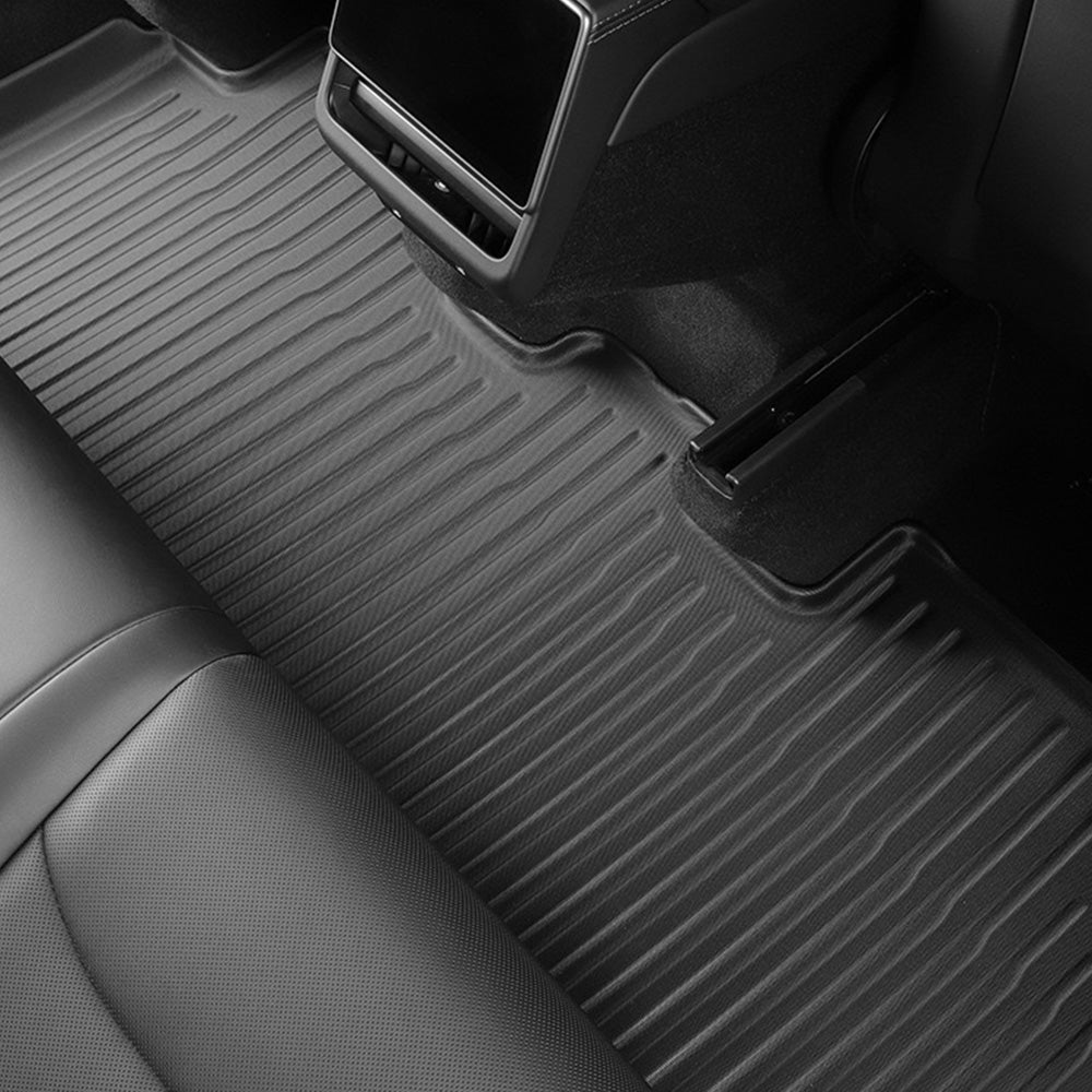 2025+ Tesla Model Y Juniper Right Hand Drive Custom Fit TPE All Weather Floor Mats with Detachable Carpet - Eco-Friendly, OEM Precision, Durable Protection for Rain, Snow & Mud | Perfect for Daily Commute, Road Trips & Off-Road Adventures
