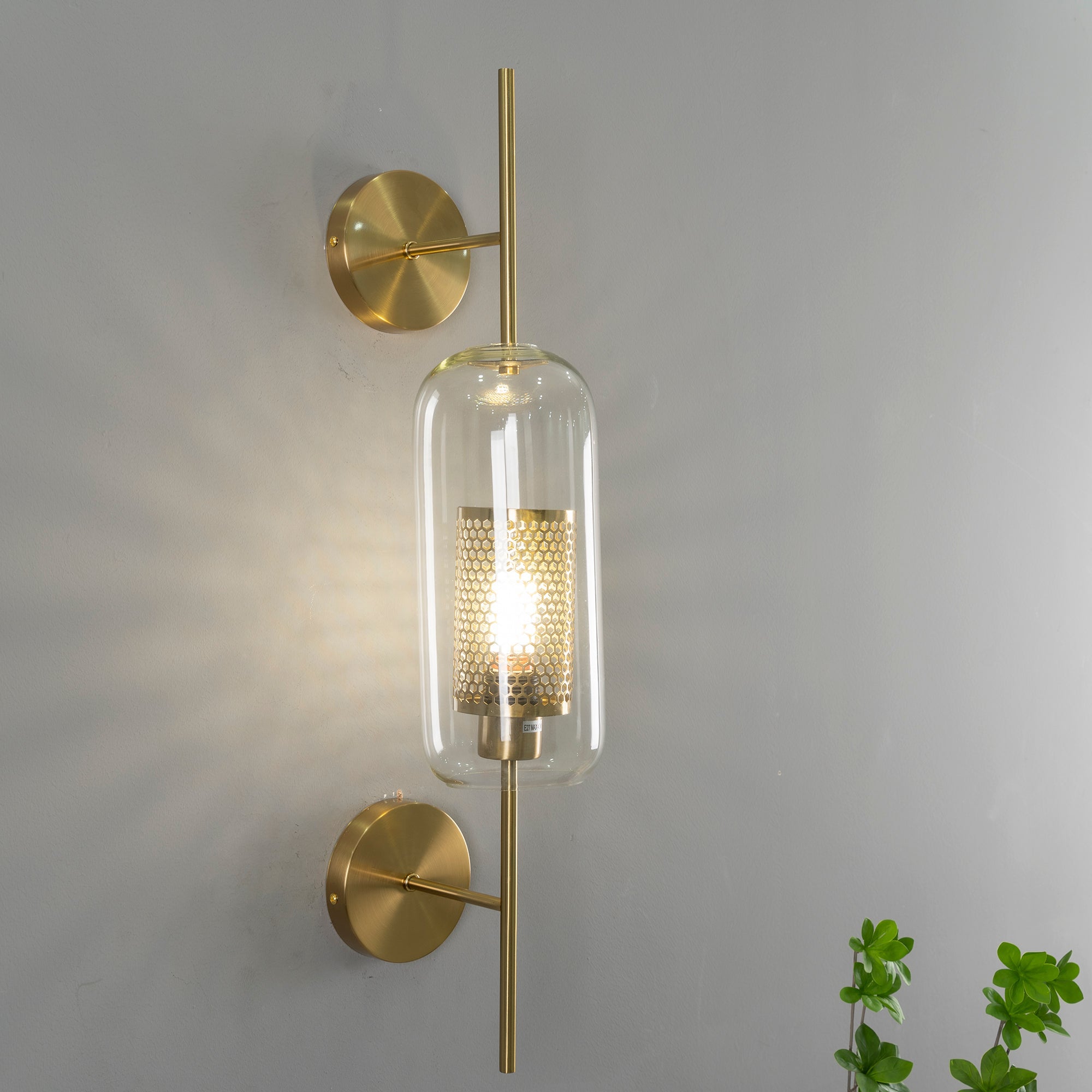 Chiswick Glass Wall Lamp - Modern LED Sconce Light for Living Room, Bedroom, and Hallway - Elegant Home Decor Lighting Fixture