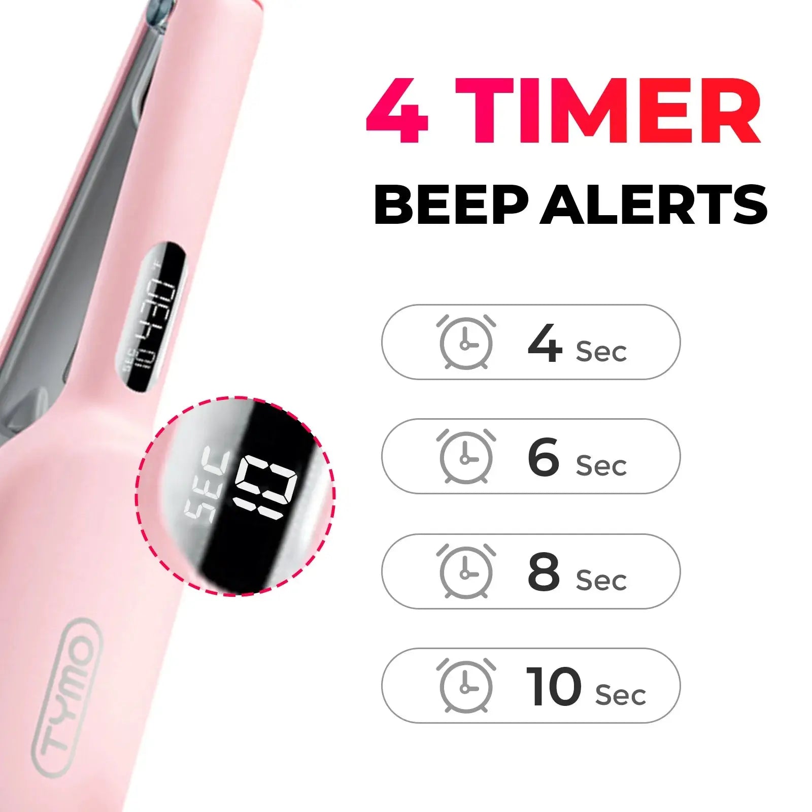 TYMO ROVY Compact Hair Straightener Brush - Professional Ionic Ceramic Flat Iron for Smooth & Shiny Hair - Perfect for Home, Travel & Salon Use