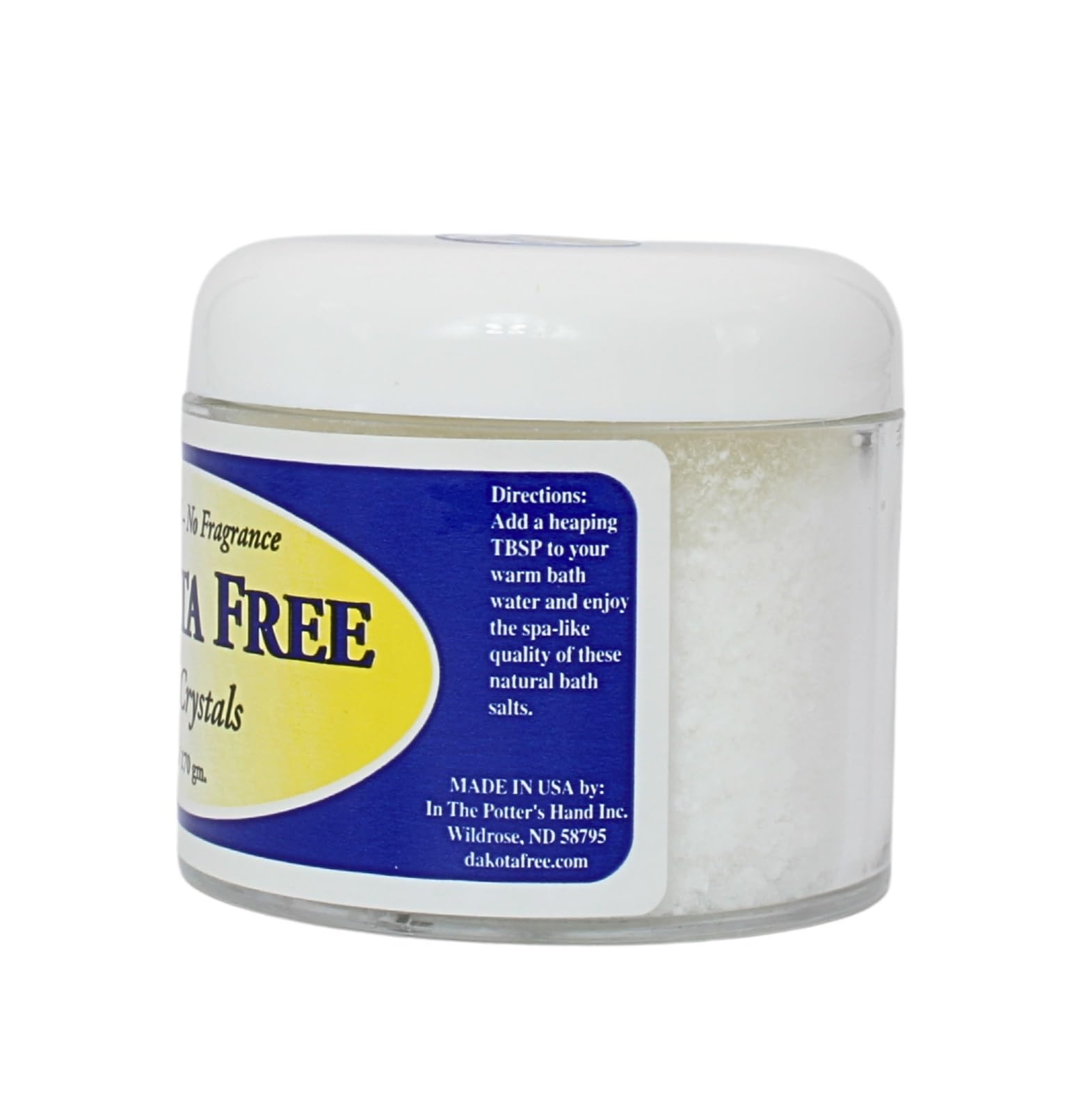 Fragrance Free Bath Crystals 6 oz | Pure & Gentle Soaking Salts for Sensitive Skin | Relaxing Spa & Self-Care at Home