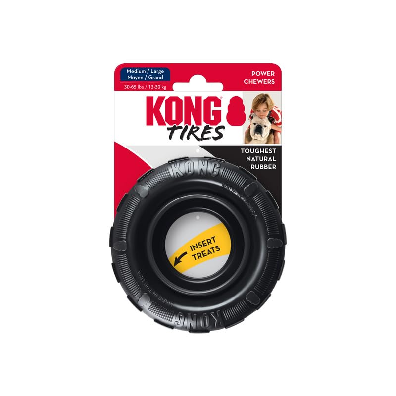 (3 Pack) KONG Extreme Dog Chew Toy for Medium/Large Dogs - Durable Rubber Chew Toy for Aggressive Chewers, Perfect for Outdoor Play & Training