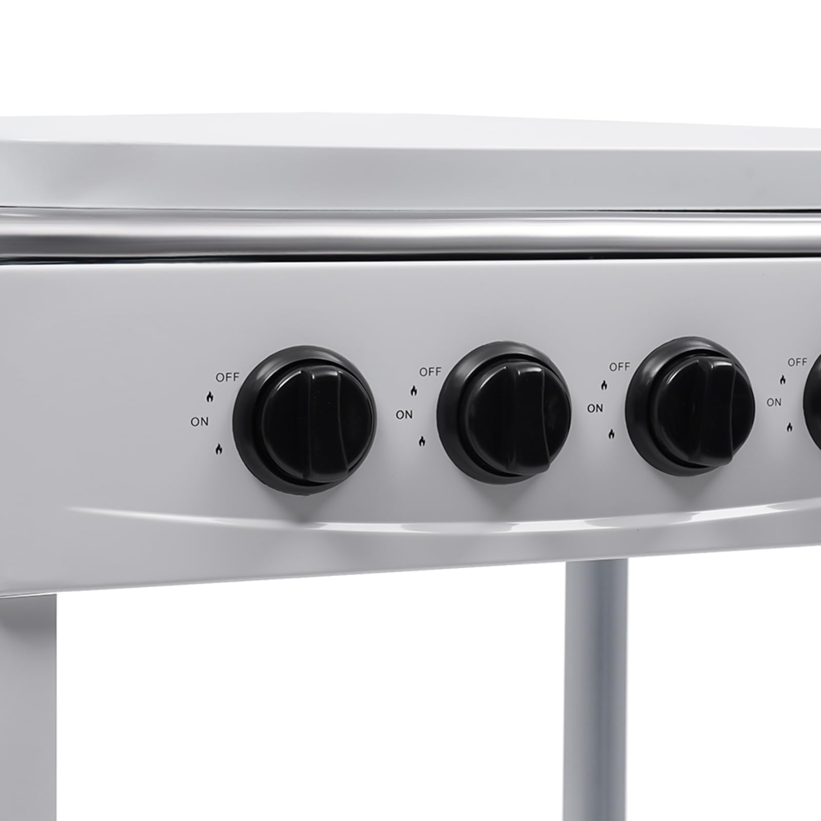 4 Burner Propane Gas Grill Stove - 300,000 BTU Dual Fuel Outdoor Camping & Backyard BBQ Cooker with 2-Tier Storage Rack - Portable Stainless Steel for Home Brewing, Canning, Tailgating & Picnics