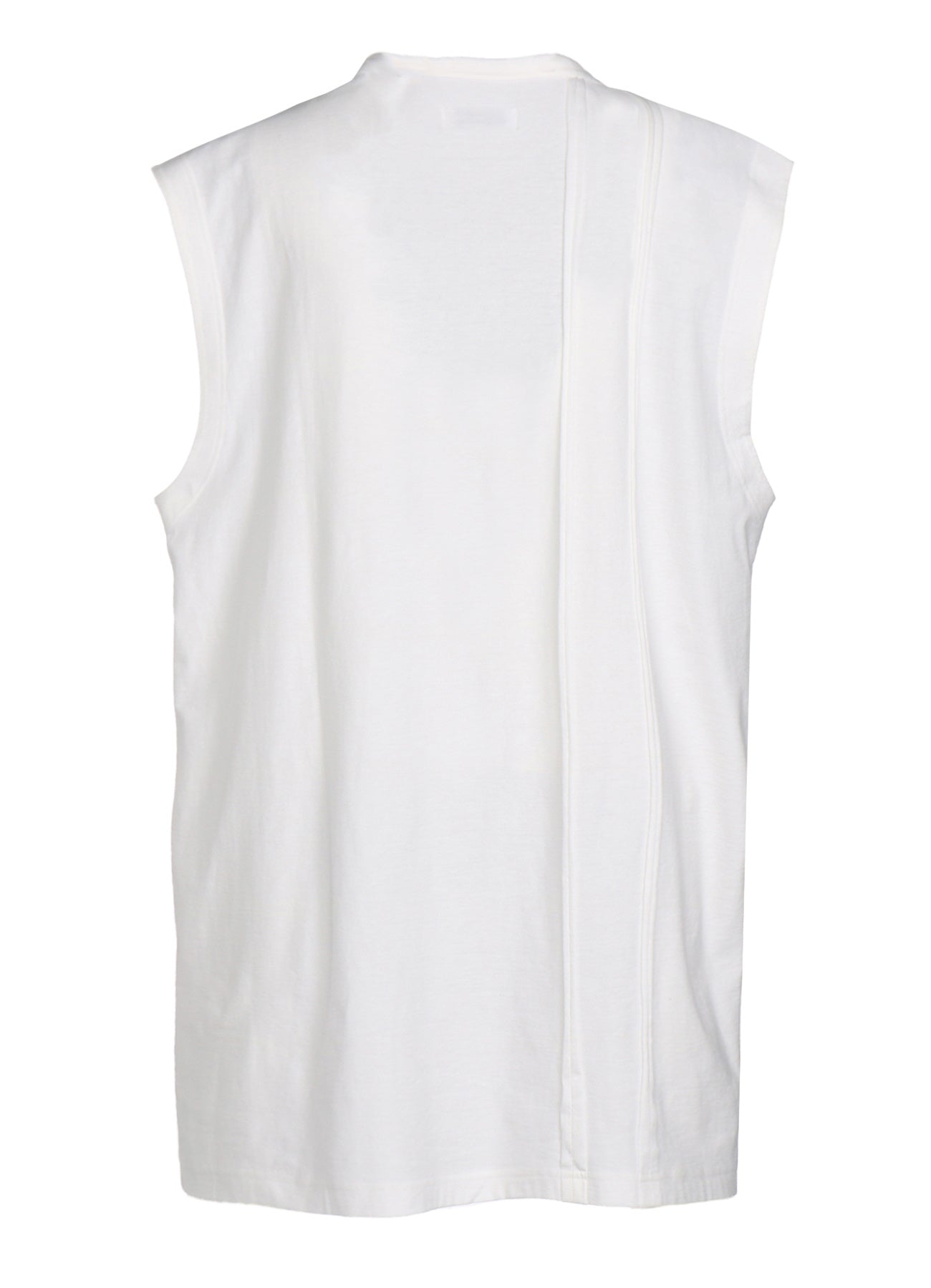 Soft Cotton Jersey Vertically Grafted Sleeveless Top with Side Slit - Breathable Summer Tank for Women | Casual Wear, Beach Outfit & Layering Staple