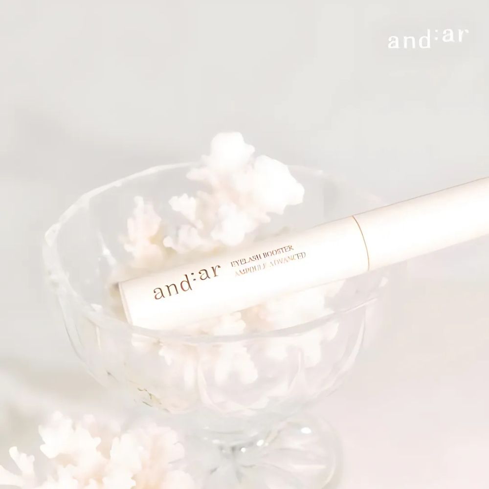 and:ar Eyelash Booster Ampoule Advanced 8ml - Natural Lash Growth Serum for Longer, Thicker Eyelashes - Perfect for Nighttime Lash Care & Enhancing Makeup Looks