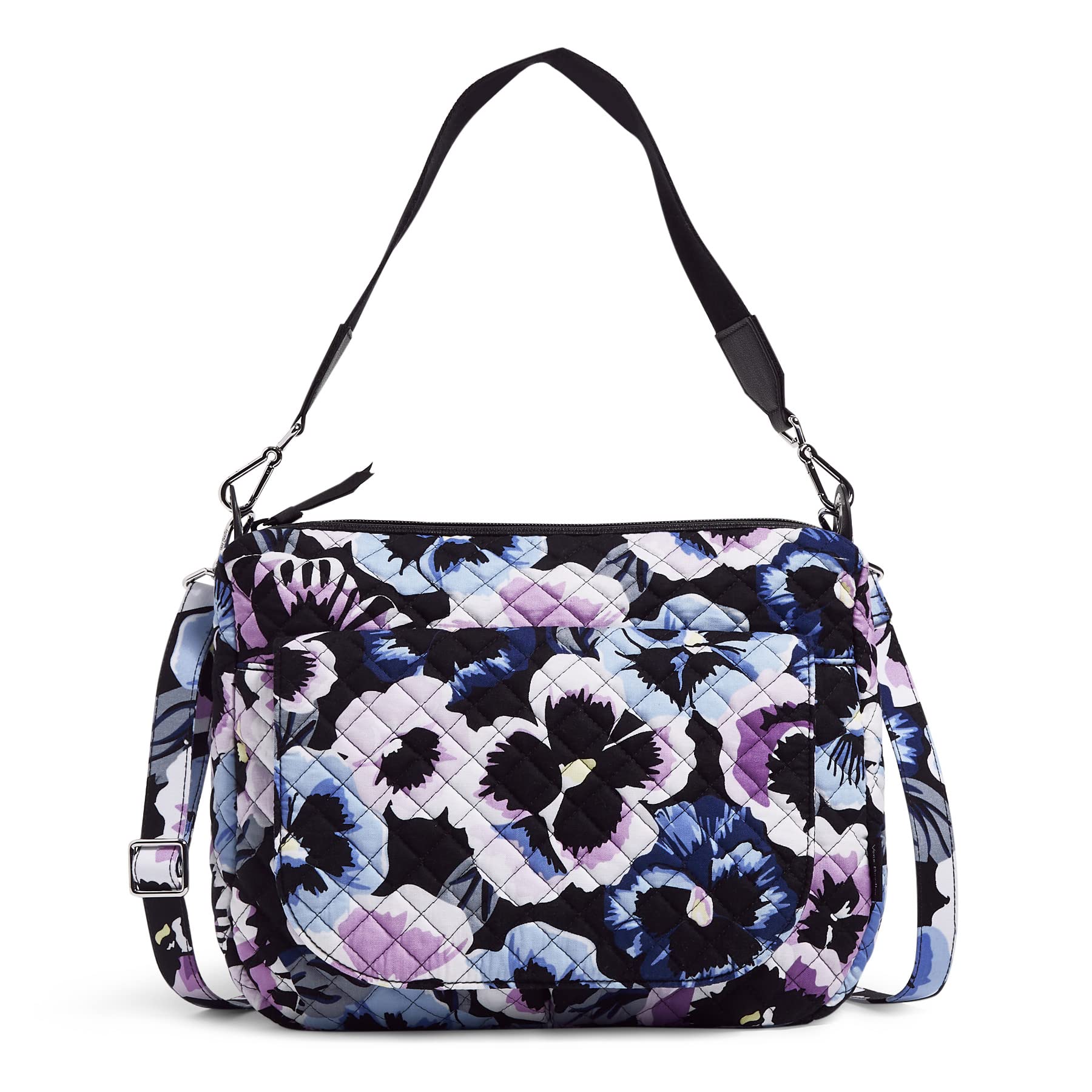 Vera Bradley Cotton Carson Shoulder Bag Crossbody Purse for Women - Lightweight Travel Handbag, Everyday Casual Purse for Work, Shopping & Outings