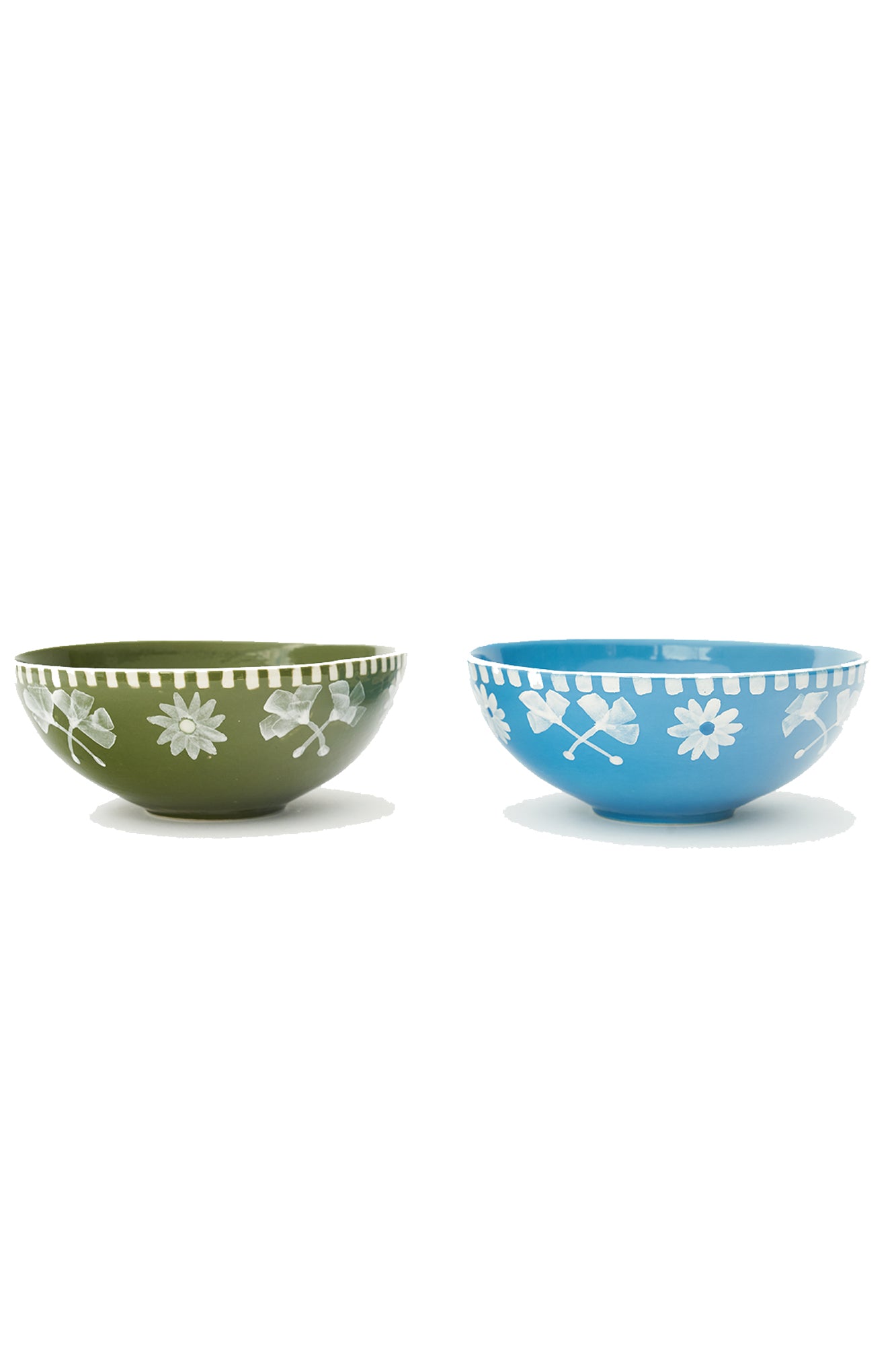 Hand Painted Floral Ceramic Bowl - Decorative Serving Dish for Salads, Fruits & Desserts | Perfect for Home Dining & Party Decor