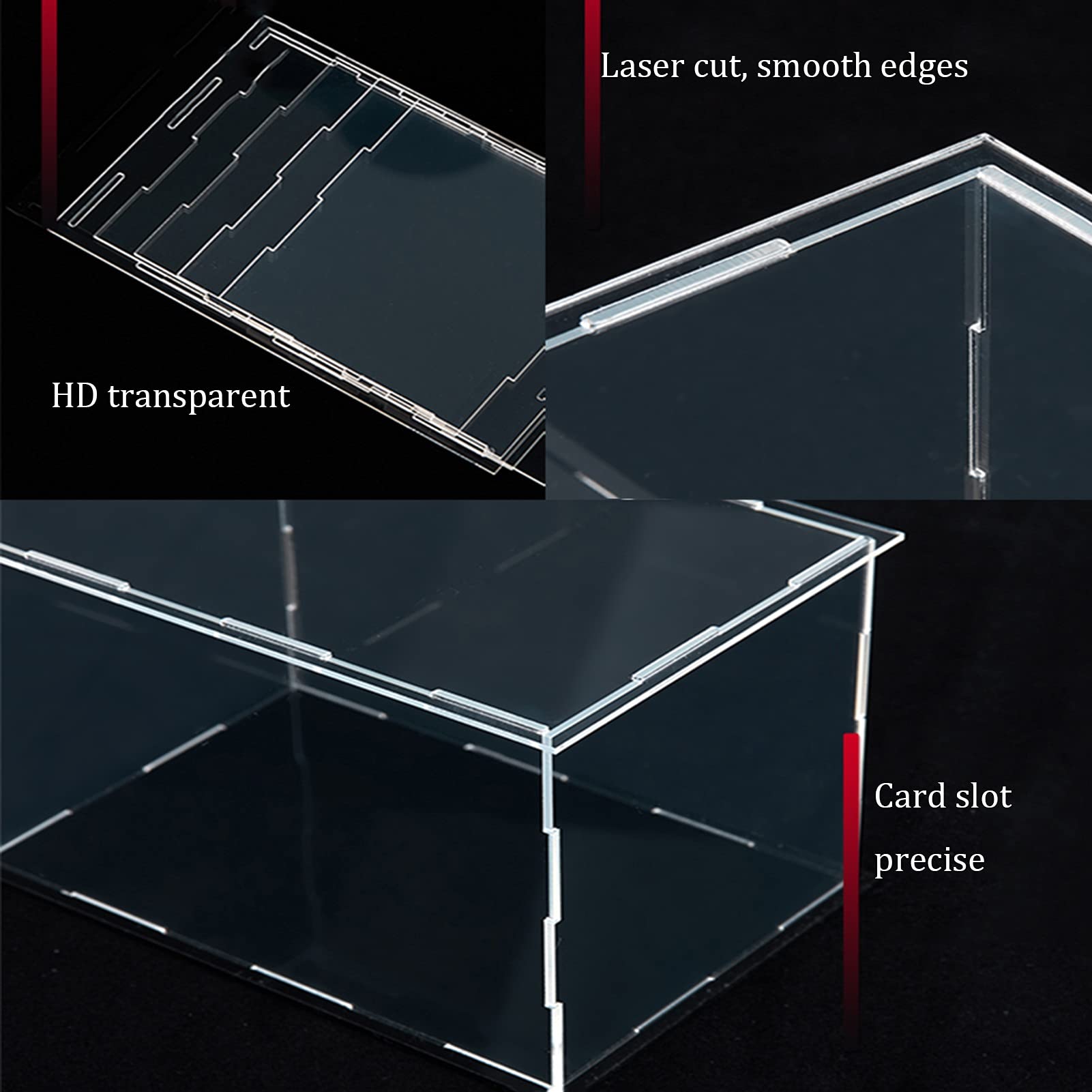 Clear Acrylic Display Case with Removable Lid - Premium Dustproof Protection Box for Collectibles, Action Figures & Toys - Perfect for Showcase, Countertop Display & Storage Organization