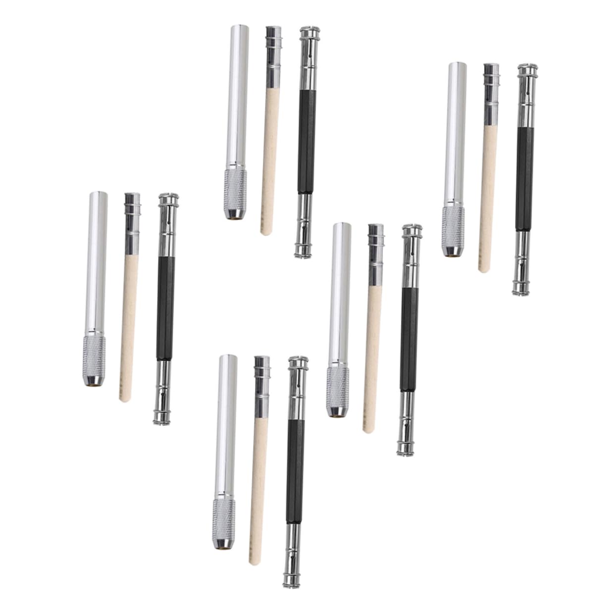 ULDIGI Pencil Extenders Set of 15 - Portable Pencil Holders for Artists & Students - Ideal for Sketching, Drawing & School Projects - Durable Art Supplies for Extended Pencil Use