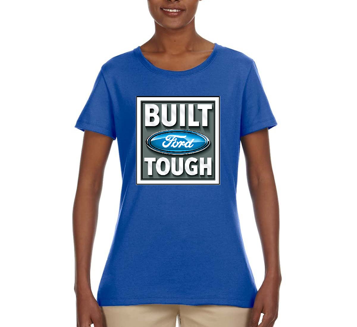 Official Ford Mustang Shelby Licensed Graphic T-Shirt for Women | Classic Cars & Trucks Collection | Built Ford Tough Apparel for Casual Wear & Car Enthusiasts