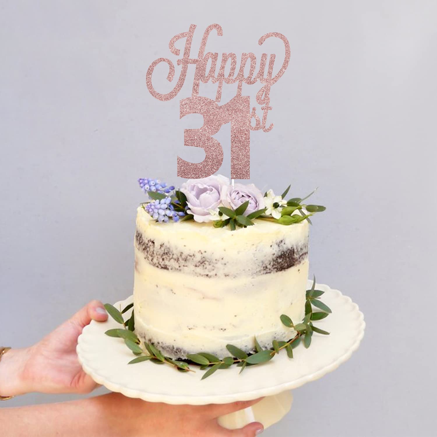 Happy 31st Birthday Cake Topper - Cheers to 31 Years Old Party Decorations | Elegant Cake Centerpiece Sign for Birthday Celebrations, Anniversaries & Special Occasions